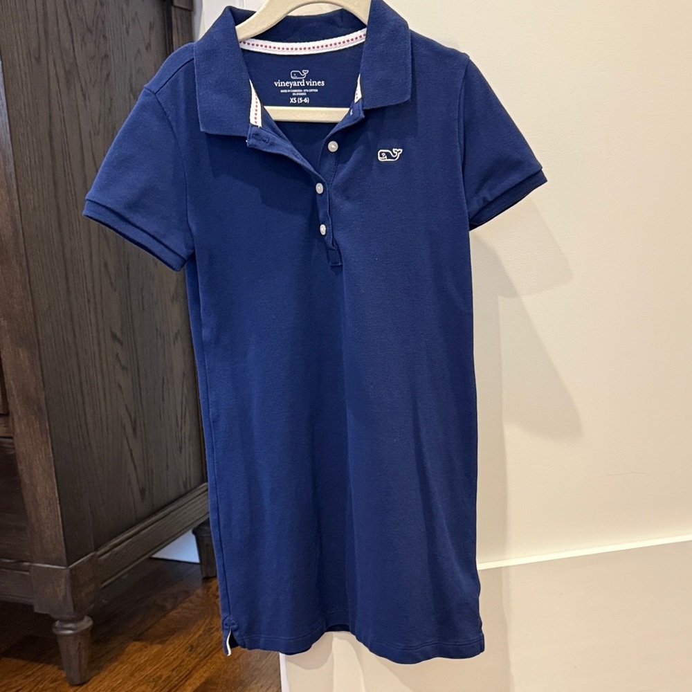 Vineyard Vines Kids Navy Polo Dress